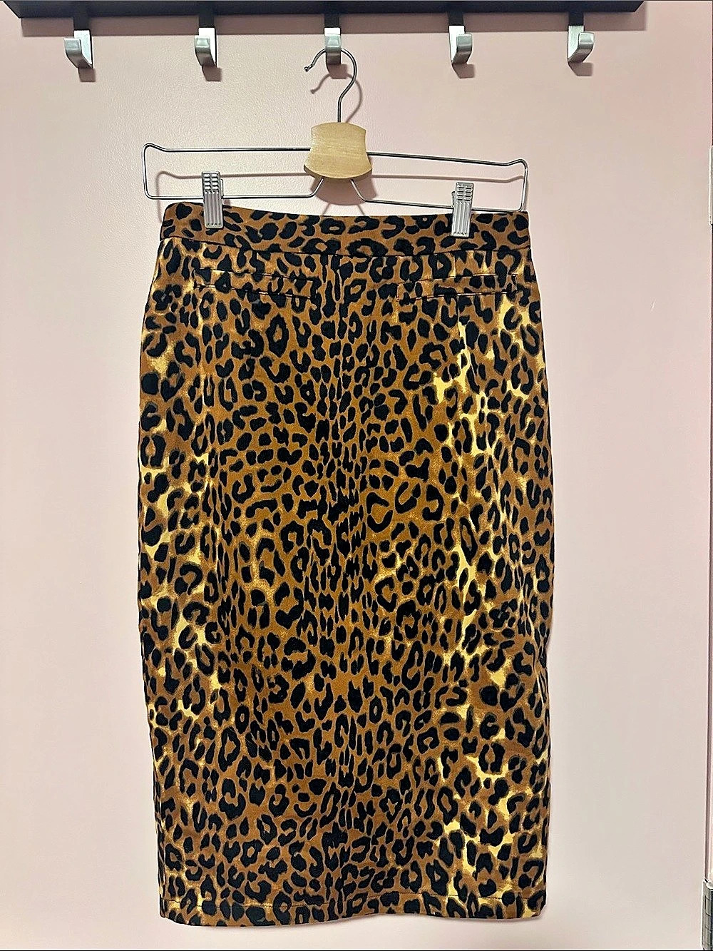 Banned Retro Leopard Print Midi Skirt Size Medium